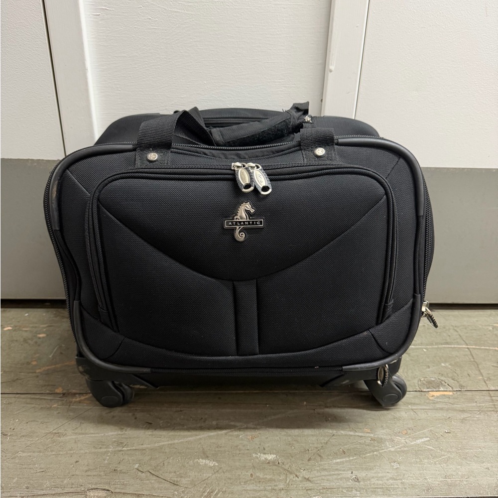Black Rolling Travel Carry-On with Front Organizer